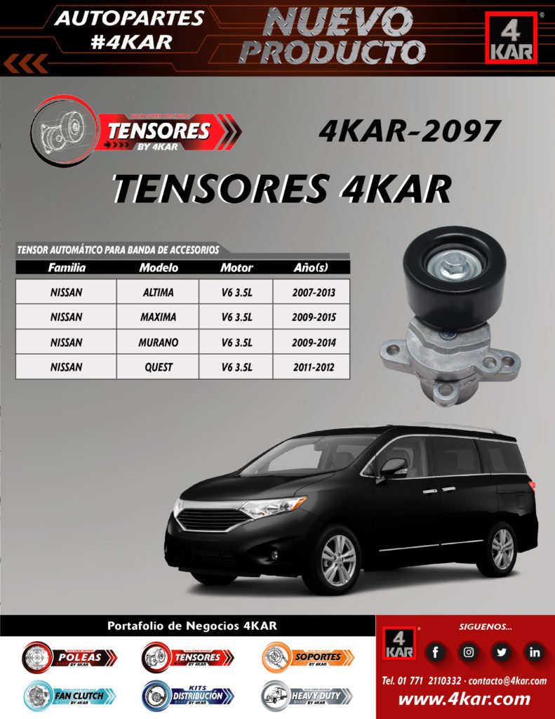 Tensor automático para banda de accesorio
Nissan,
 4KAR-2093 4KAR